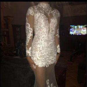 Portia and Scarlet White Lace Prom dress